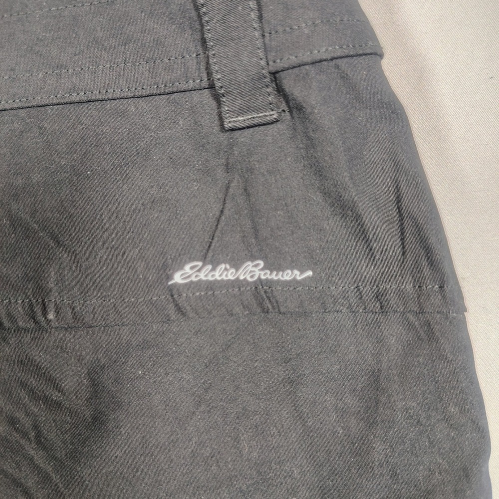 Eddie Bauer Summer Trail Shorts Womens 16 Black Cargo Hiking Stretch Nylon Blend - Picture 9 of 10